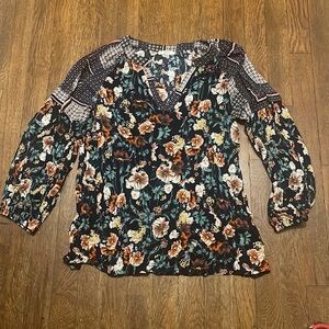 Jodifl Floral Boho Blouse Size Medium